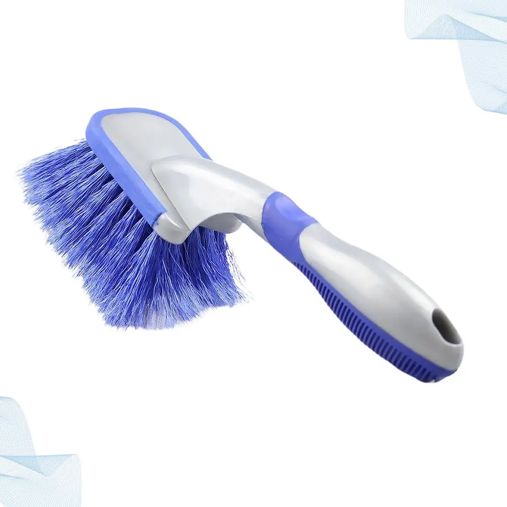 1Pcs High Performance Wheel Brush Stiff Nylon Bristles Wide Coverage for Car Tyre Surface Gap Brim Cleaning Motorcycle Bicycle