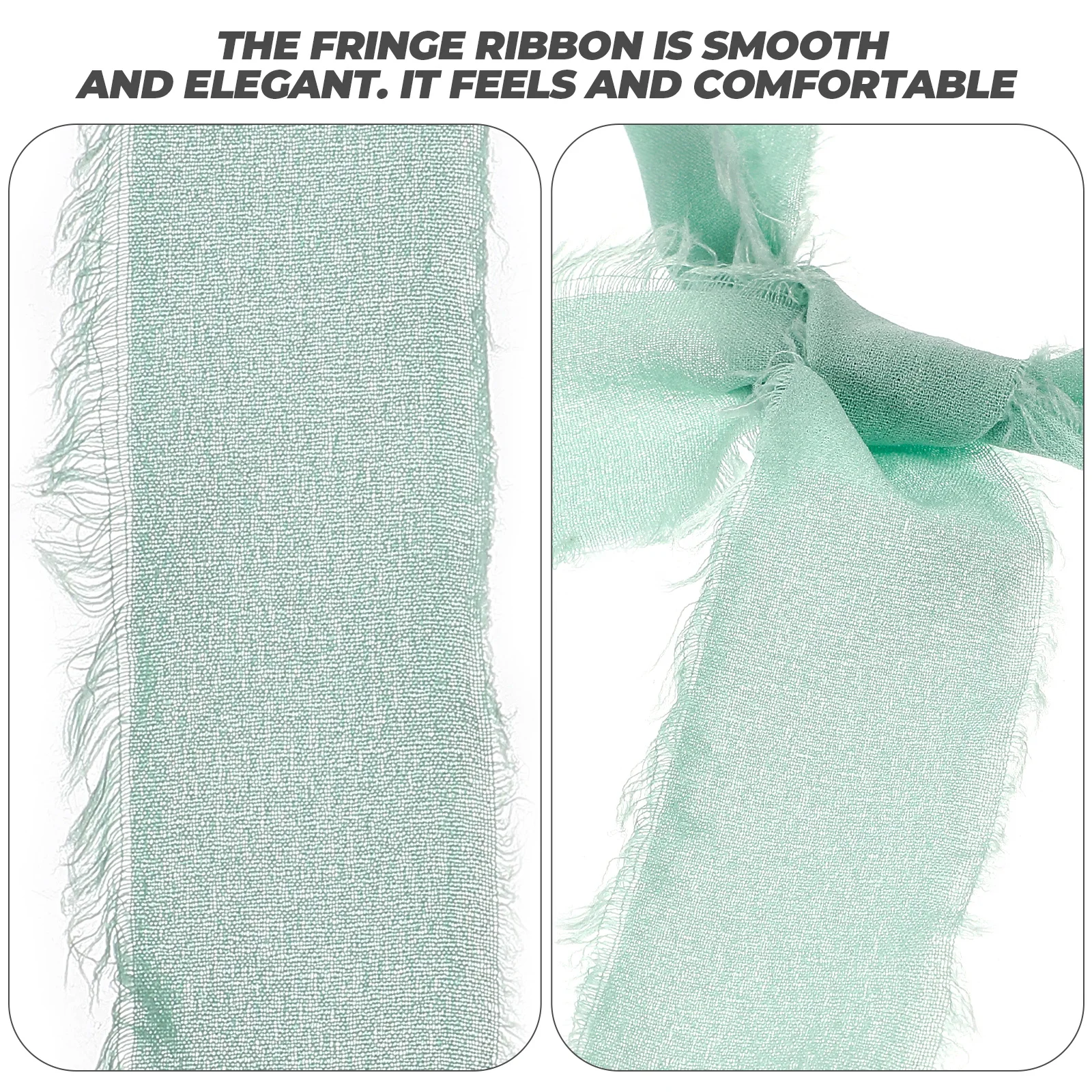 

3 Rolls Wedding Decoration Ribbon Fringe Trimmed Elegant DIY Craft Bouquet Wrap Gift Packaging Vintage Style Breathable