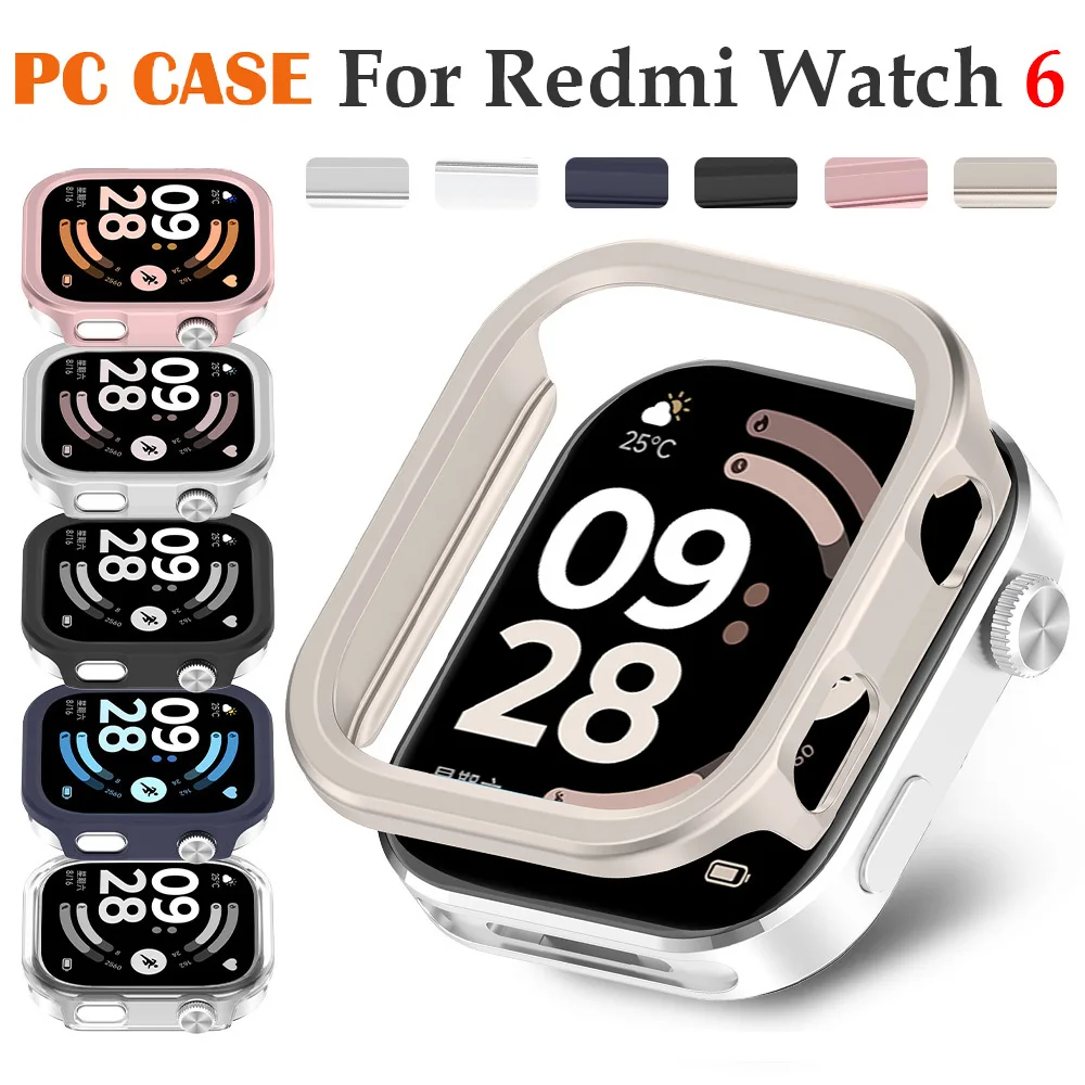 Hollow PC Cover For Xiaomi Redmi Watch 6 Smartwatch Accessories Scratch-resistant Hard Protective Shell for Redmi Watch 6 Case