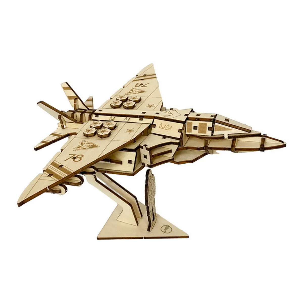 

3D Wooden Fighter Airplane Models Puzzle Assembly Construction Building Blocks Toy Children DIY Military Aircraft Jigsaw Gift