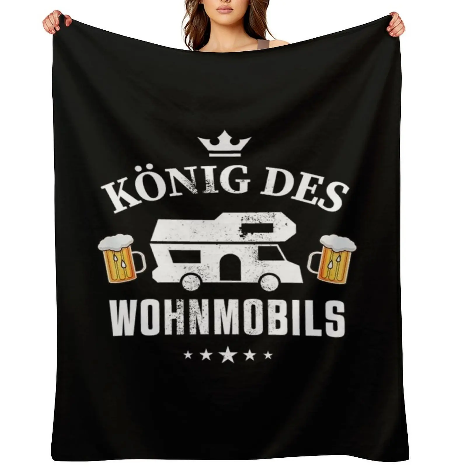 

Knig des Wohnmobils | Camping Geschenk Throw Blanket Decorative Sofas Decorative Throw Beautifuls Blankets