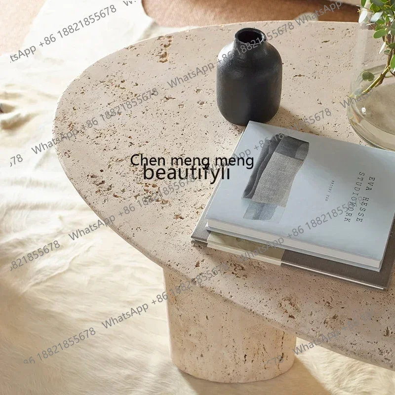 

xz1Nordic Creative Marble Coffee Table Living Room Home Cave Stone Tea Table Designer Stone Plate Tea Table