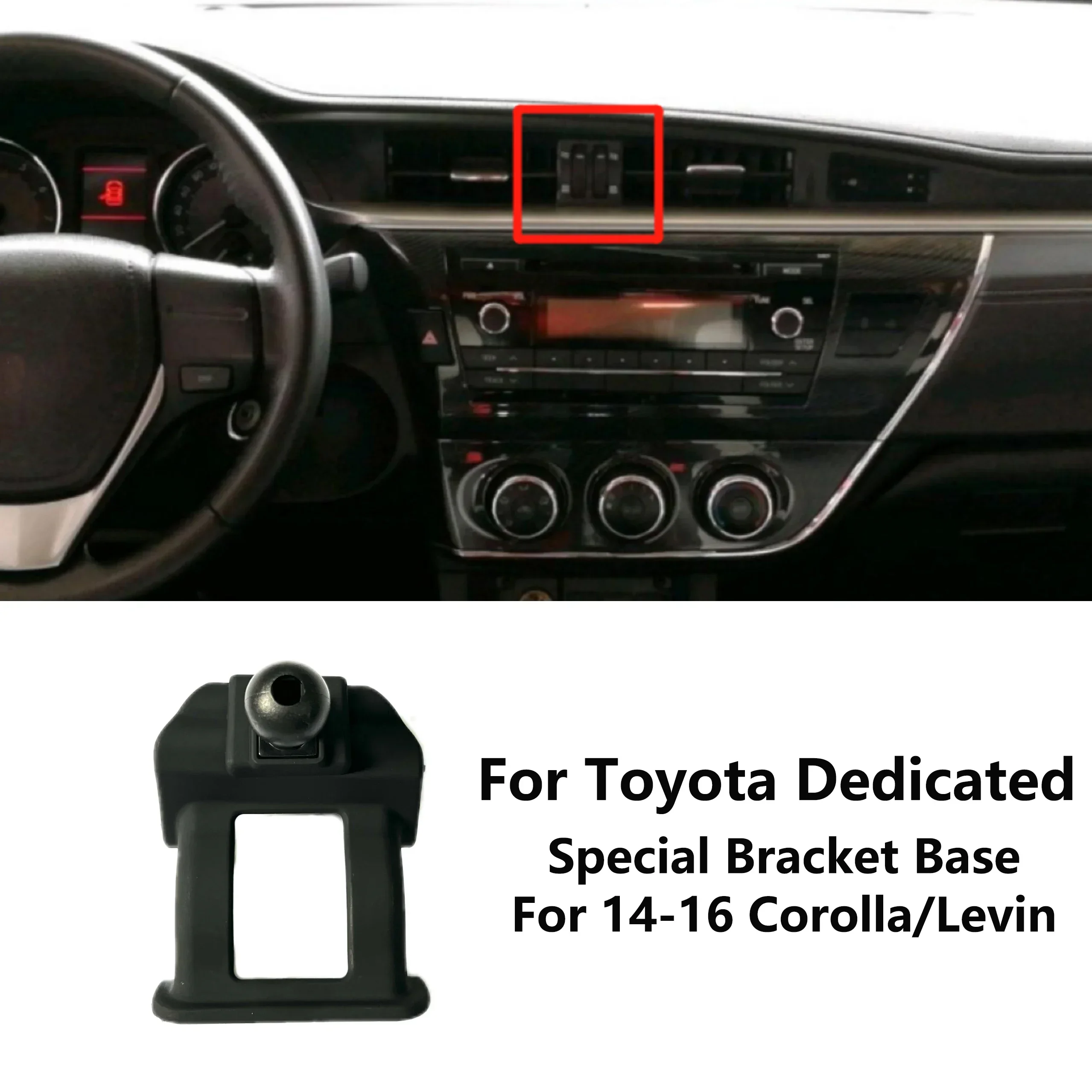 Auto-Handyhalterungsbasis für Toyota Camry Corolla RAV4 CHR Avalon Prado Highlander LandCruiser Fortuner 4Runner Innenzubehör – Detail 13