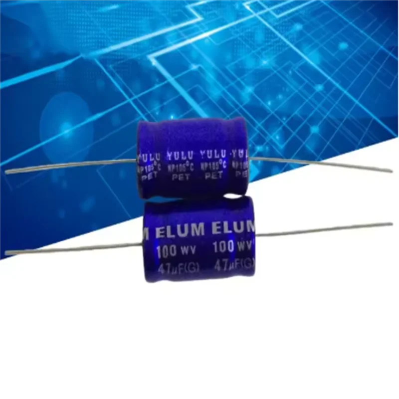 10PCS audio frequency crossover horizontal axial non-polar electrolytic capacitor 100v 47uf 13X20mm