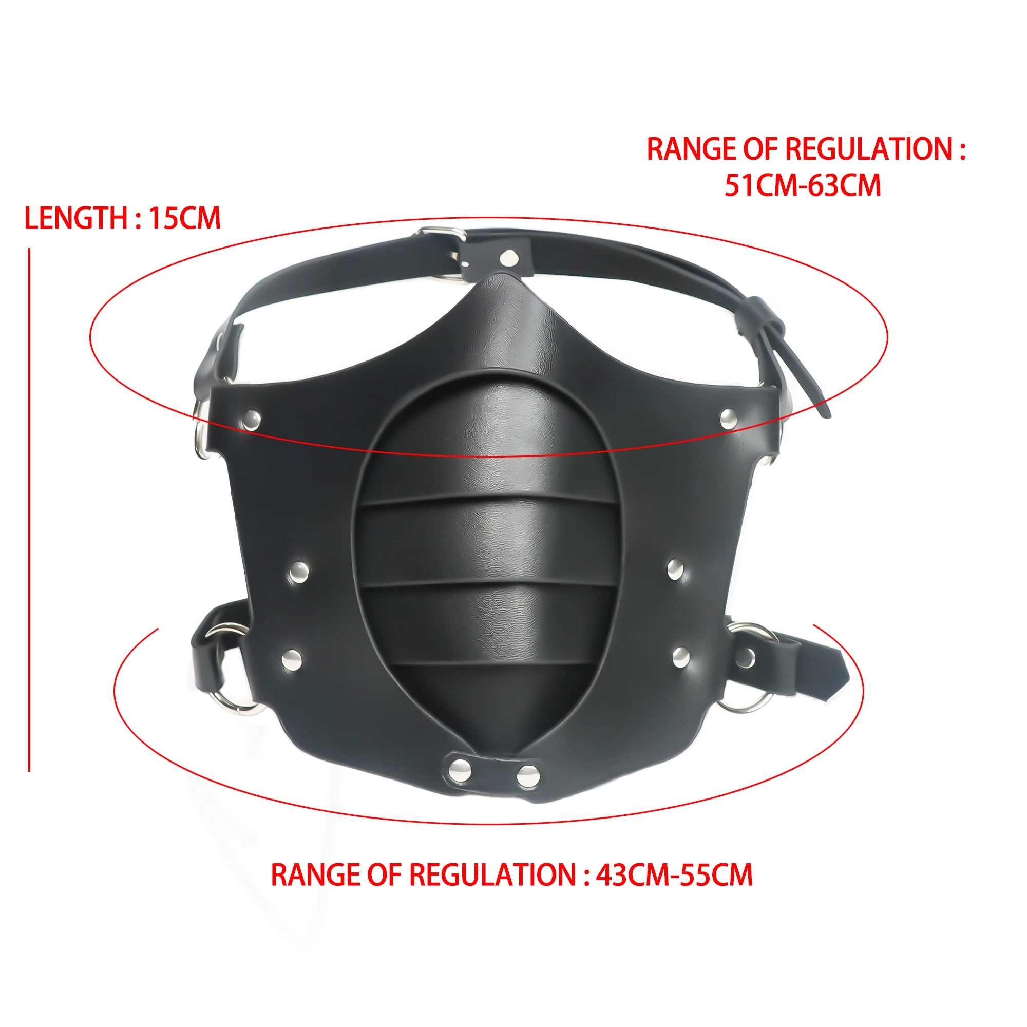 Gothic Punk Leather BDSM Mask Fetish Slave Motorcycle Haze Face Mask Adult Games Cosplay Party Half Mask Sex Toys image 6