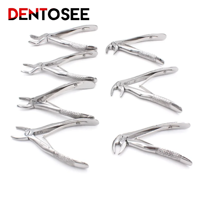 Dental Forceps Tooth Extraction Forcep Pliers Kit 7pcs for Child&10pcs for Adult Stainless Steel Orthodontic Dental Tools