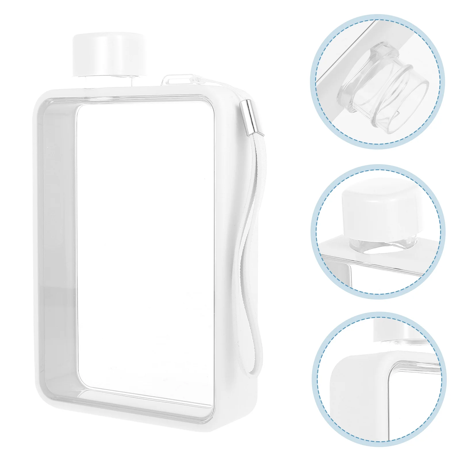 

Portable Cup Water Bottle Camping Storage Containers Unique White PC Refillable Travel Bottles