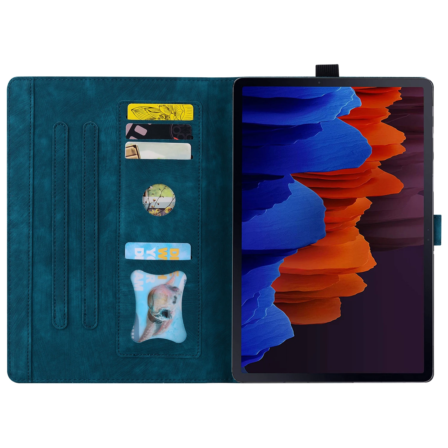 Wallet Card Slot Cover For Samsung Galaxy Tab S8+ Plus 12.4