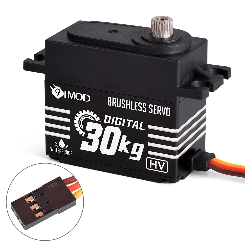 9imod Bürstenloses Servo Wasserdichtes digitales Metallgetriebe-Servo für 1/8 1/10 RC Crawler Car Boat – Detail 27