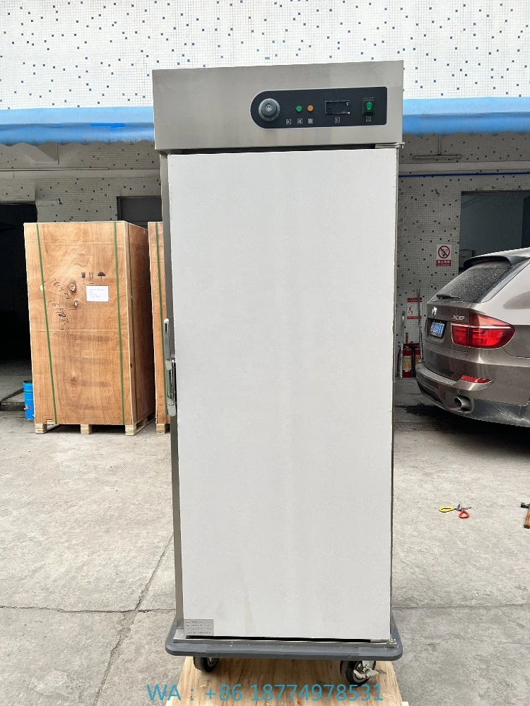 

Holding Food Warmer Cart Stainless Steel Heating Cabinet Commercial Banquet Trolley Hot Holding