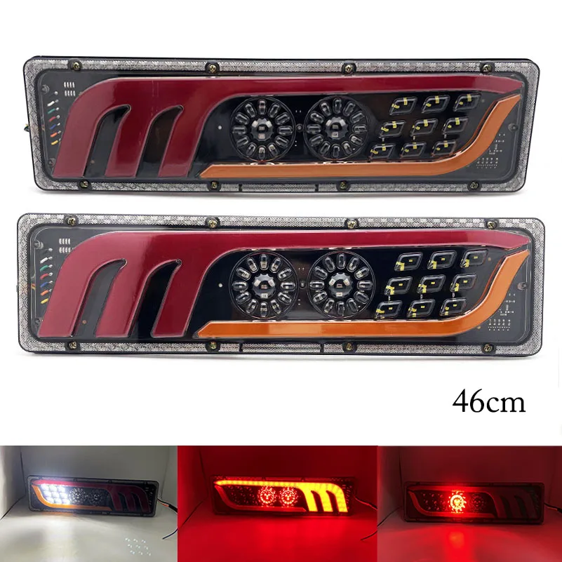 2X 46CM Truck LED Rear Tail Light Trailer Warning Light Rear Taillight for Truck Trailer Caravans UTE Camper Fog Lamp Taillight
