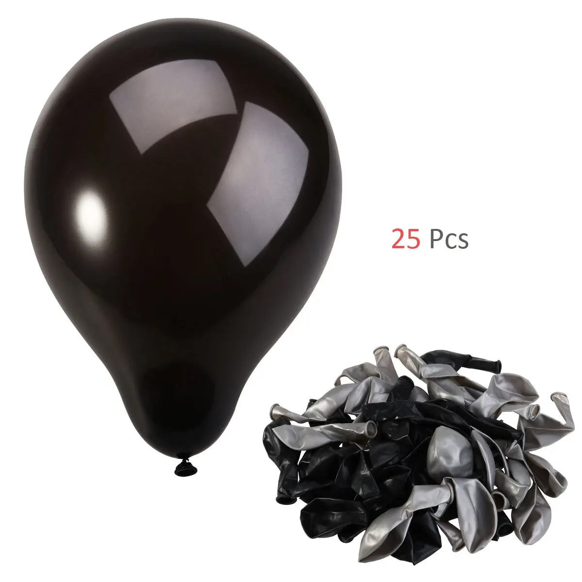 

50Pcs Natural Latex Balloons Round 2.8g Black Silver for Wedding Birthday Party Ballon Kids Fun Festival Decoration