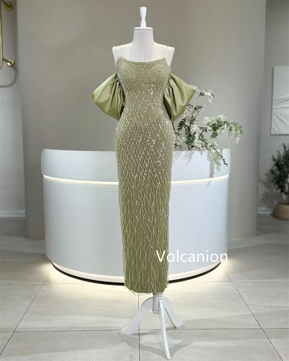 Customized Sequined Straight Off-the-shoulder Midi Dresses Bespoke Occasion Evening Exquisite Sparkle High Quality