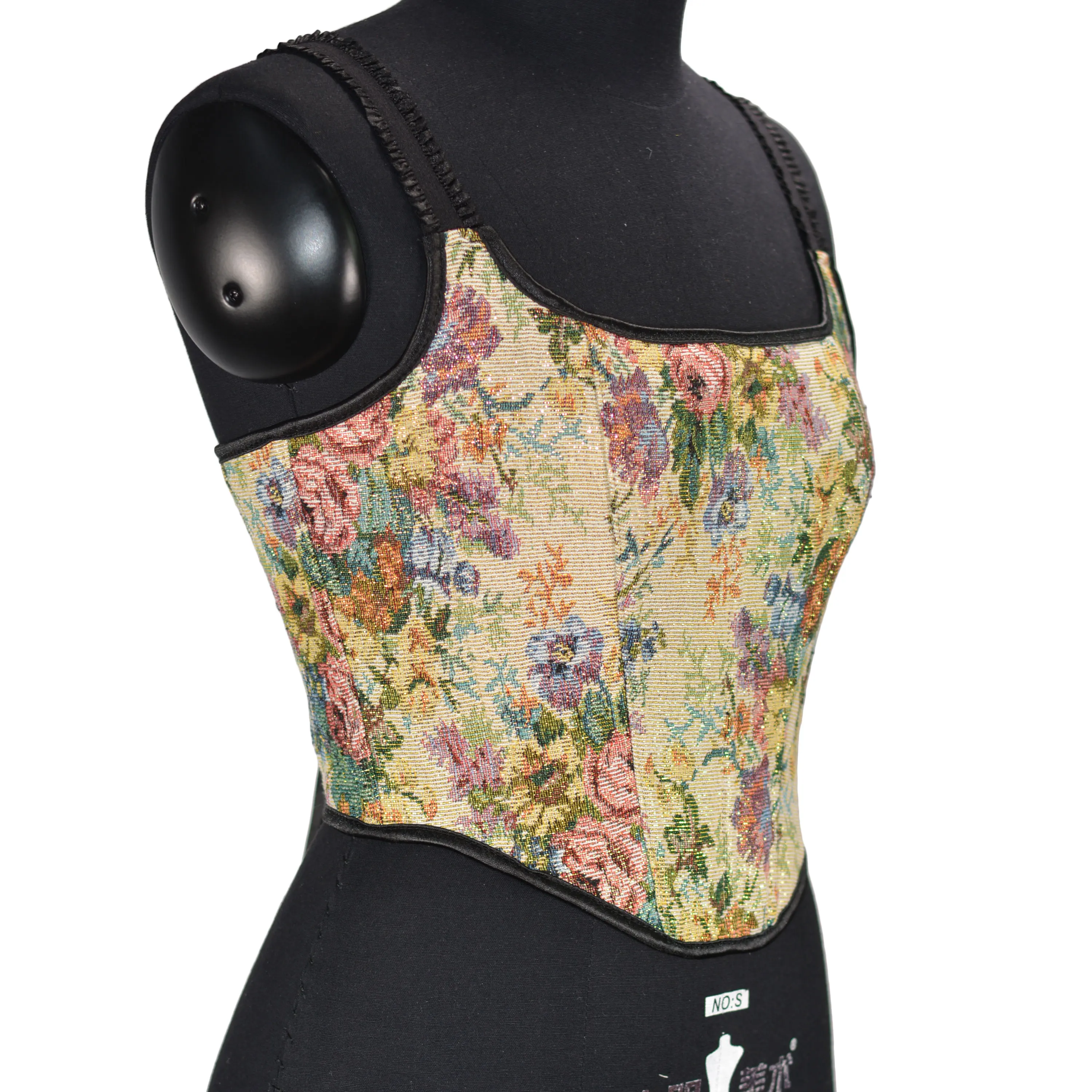 Vintage French Women Bustier Corset Sexy Lace-Up Floral Print Push Up Corset Top Party Clubwear Bodice Y2k Corselet Feminino