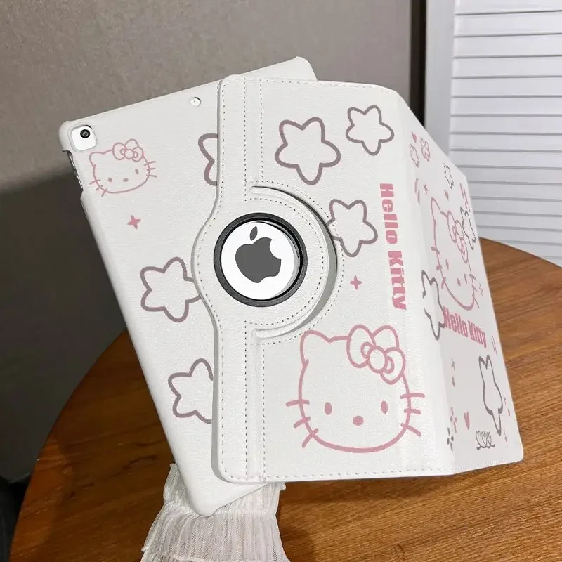 

Sanrio Hello Kitty Ipad 2024pro Case Cartoon Silicone Case for 11 inch Tri-Fold Swivel Holster Transparent Drop Proof Generation