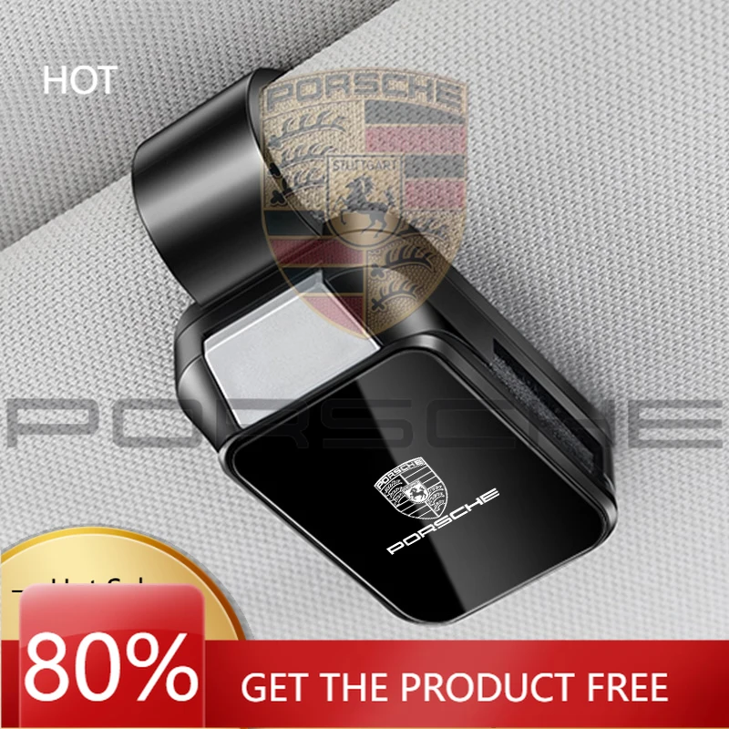 

Porsche Car Sticker Car Sun Visor Glasses Holder Sunglasses Case Eyeglasses Clip For Porsche 911 Taycan Panamera Cayenne Boxster