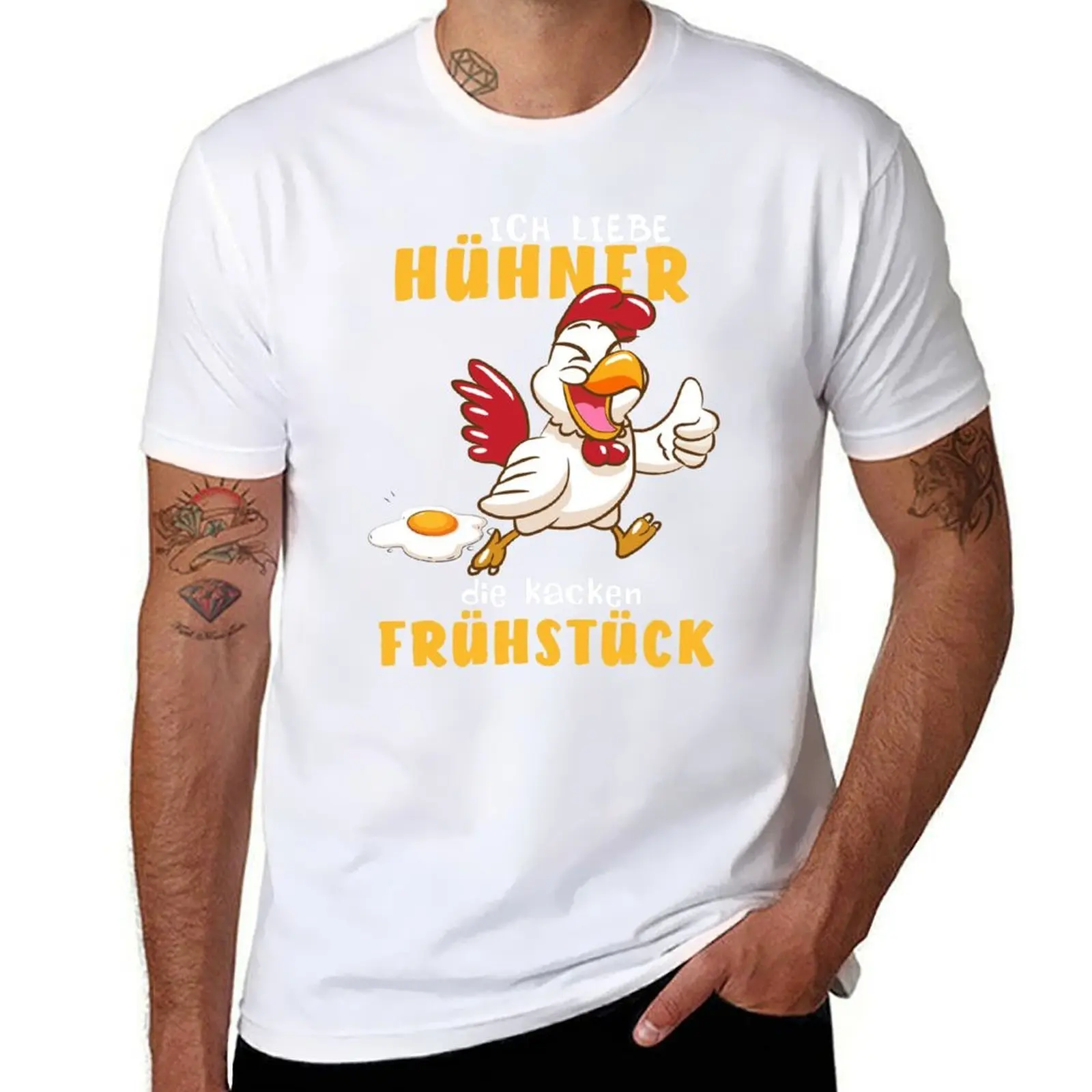 

ich liebe Hühner die kacken Frühstück Landwirt Bauer Eier T-Shirt man t shirt designer t shirts designer T-Shirt