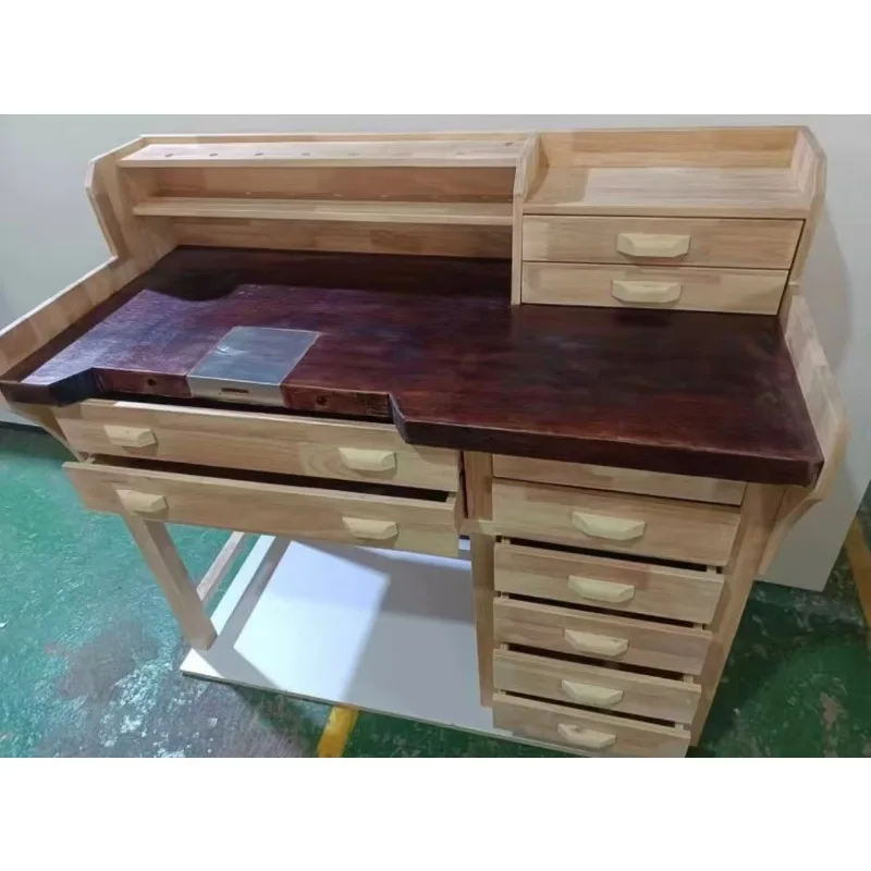 High Quality Solid Wood Multi-Functional Jewellers Wood Workbench for Tools & Equipment