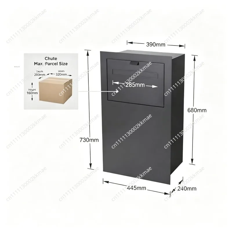 Secure Anti-theft Parcel Box Home Office Personal Package Storage Mail Delivery Cabinet