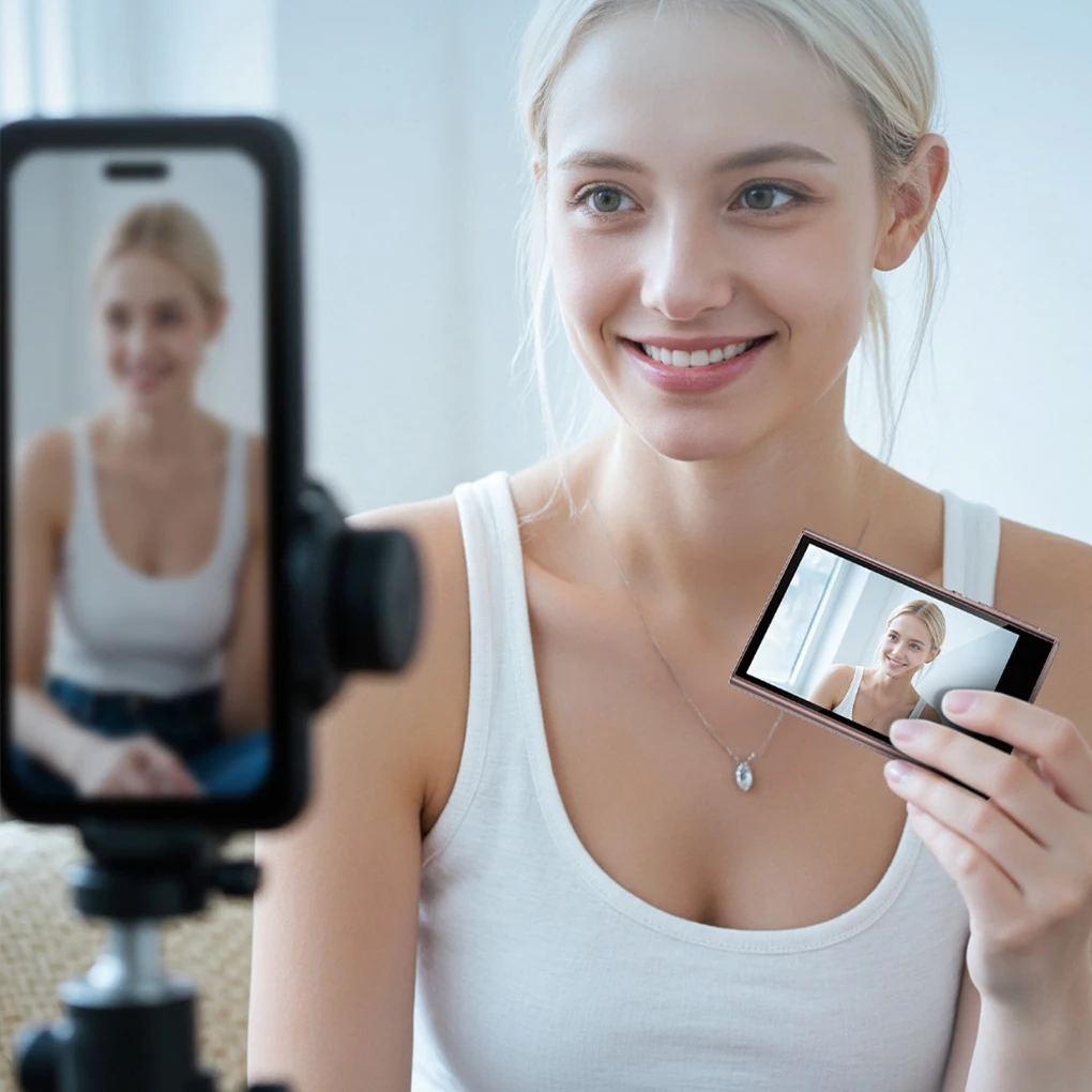 

Экран монитора для видеоблогов телефона, регулируемый Wi-Fi, Bluetooth, магнитное крепление, беспроводное соединение, экран монитора для селфи задней камеры