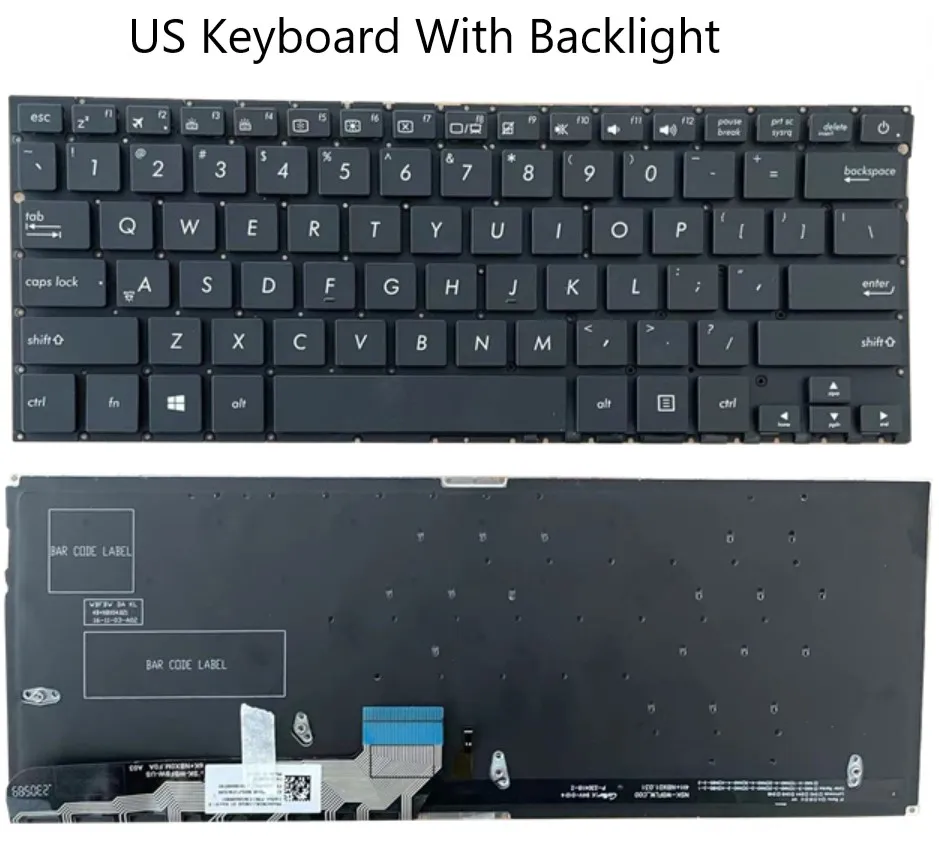 Imagem -06 - Yuebeisheng-us Palmrest do Teclado Tampa Superior Shell c Novo Órbita Asus Zenbook Ux430 Ux430ua Ux430uq U4100u