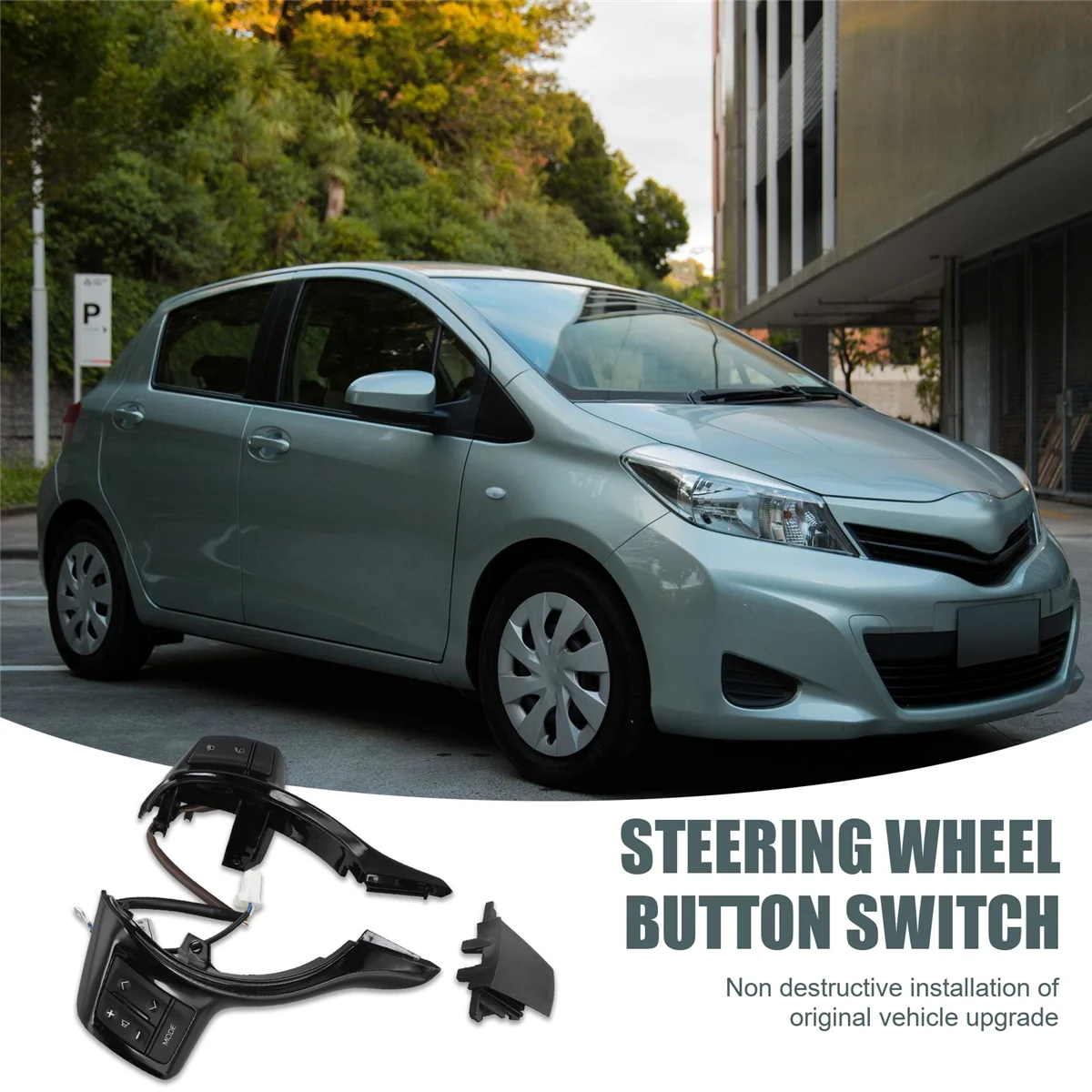 

Better-Car Multi-Function Steering Wheel Cruise Control Buttons Switch for Toyota Vitz Yaris Verso-S 2012-2017