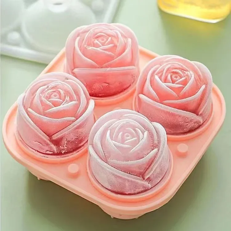 

Силиконовая форма для льда Rosa 4, сетка, лоток для кубиков льда, эскимо, мороженое, шоколадная форма, летняя форма для напитков «сделай сам», желе, прохладная вода, чай, молоко