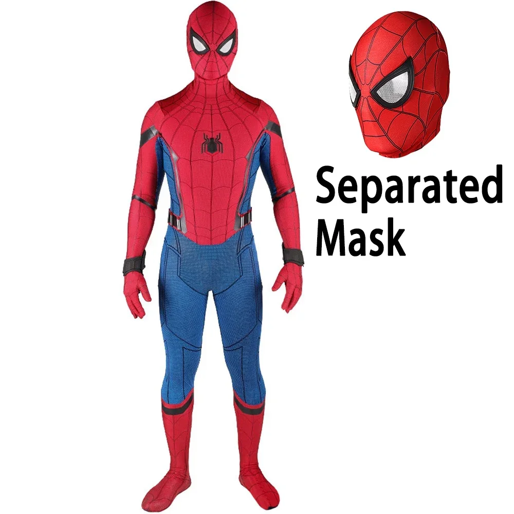 Thuis Komen Spiderman Cosplay Kostuum 3d Geprint Tom Holland Jongens Spandex Outfits Spidey Halloween Kostuum Bodysuit Volwassen Kinderen