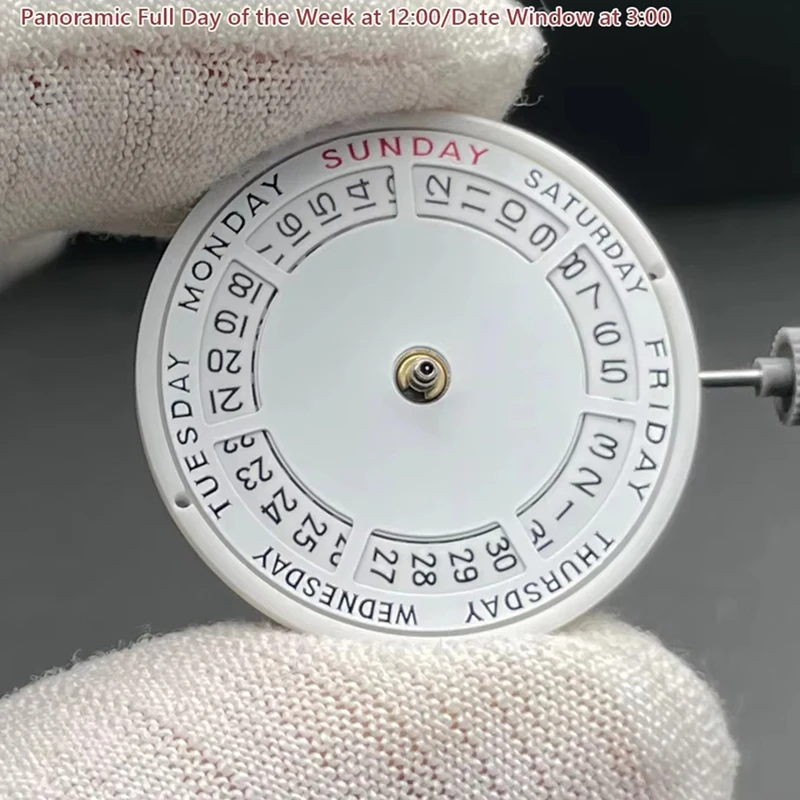 For Miyota 8285 Automatic Mechanical Movement Day Date Watch Mechanism with Week At 12:00/Date At 3:00 O'Clock 21 Jewels-ABFB