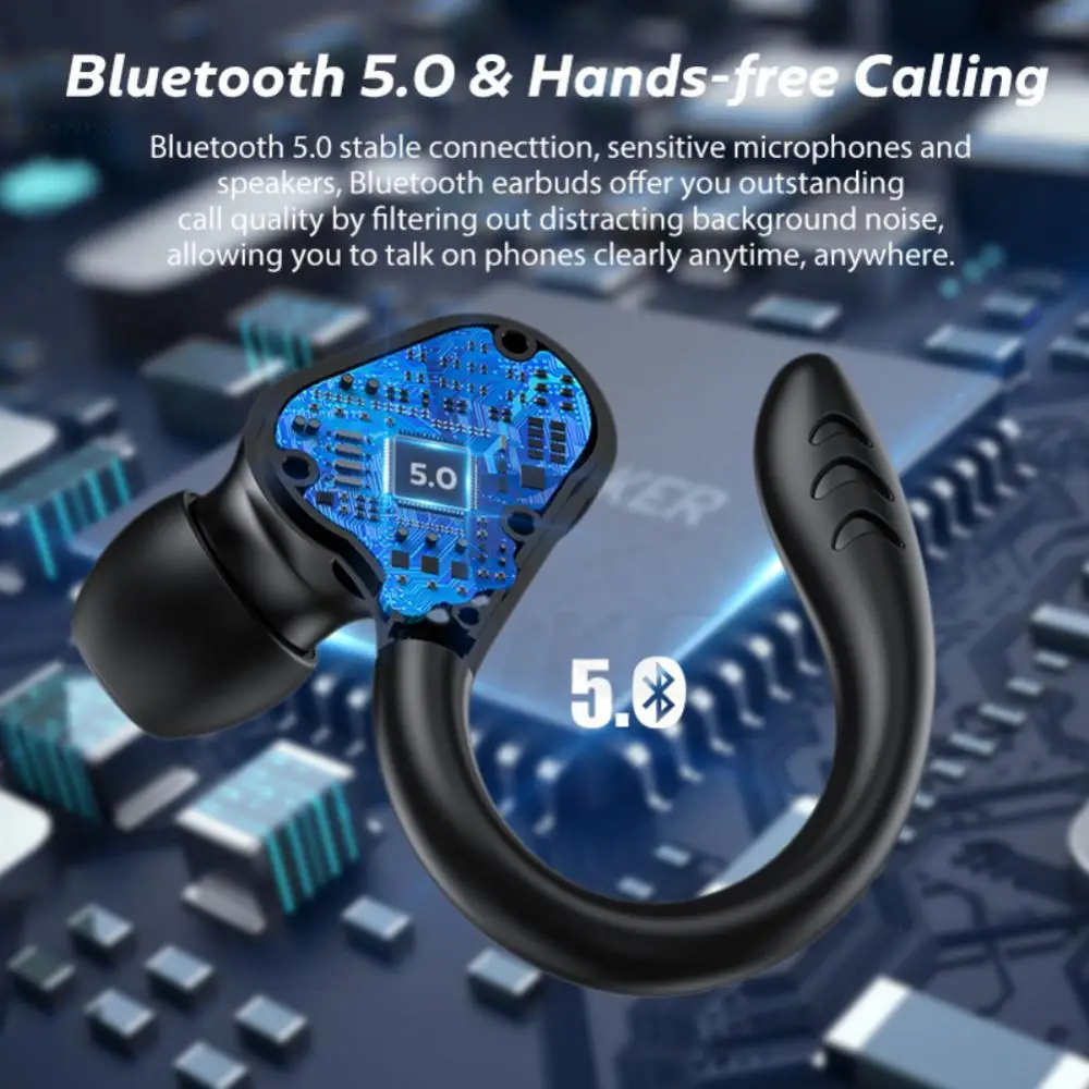 Auscultadores Bluetooth sem fios Xiaomi-Mijia com ecrã de carregamento, auriculares desportivos ao ar livre, auriculares Touch Control, original, 5.0
