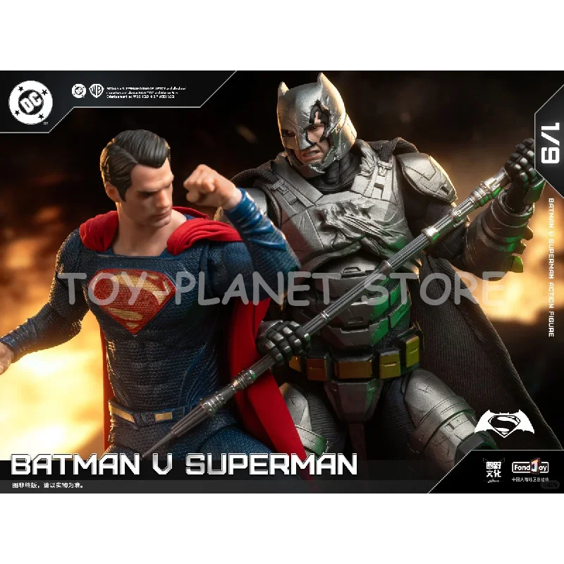 Nowy zestaw Fondjoy BVS Deluxe 1/9 Batman v Superman: Dawn of Justice, figurki akcji Batmana w pancerzu i Supermana z uszkodzeniami po bitwie