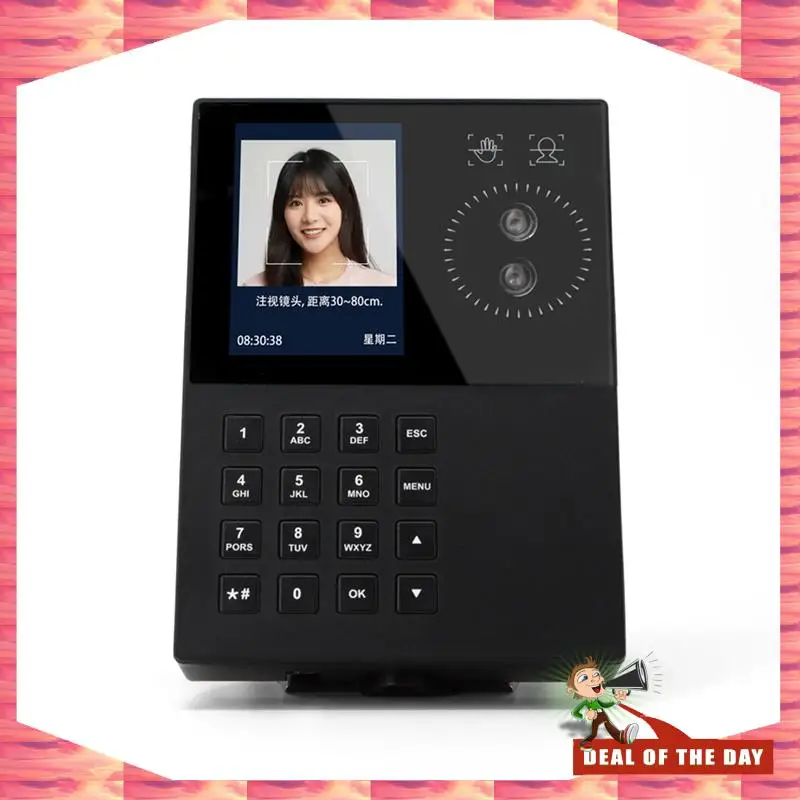 Mesin Absensi T500 Pengenal Wajah Sidik Jari, Pengiriman 24 Jam, Fungsi Admin, Login dengan Kartu dan Kata Sandi