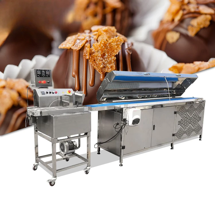 chocolate degree machine chocolate coating cooling tunnel -18 degree within 20 mins Chocolate Coating Enrobing Machine