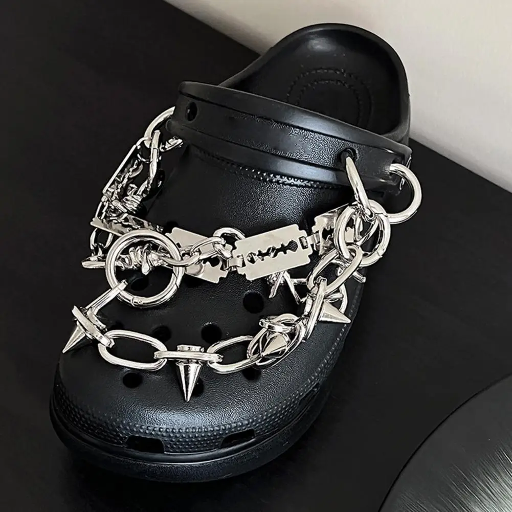 Shoe Metal Chain Lightweight Shoe Jewelry Eye-catching Decorative  Good All-Purpose Shoe Clothes DIY Metal Chain Decor