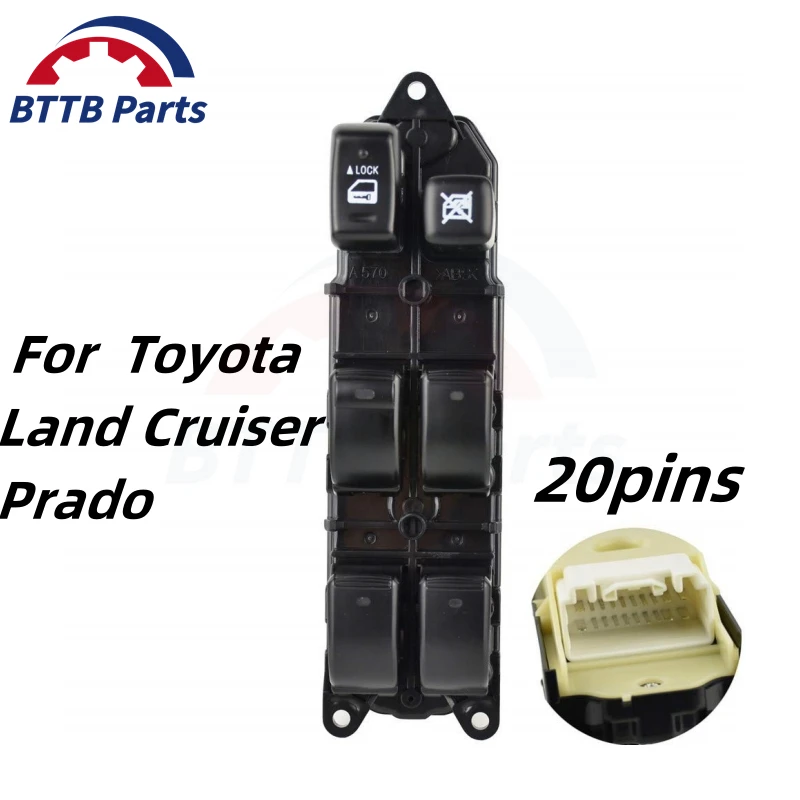 20pins 84040-60013 Power Master Window Switch For Toyota Land Cruiser Prado 8404060013