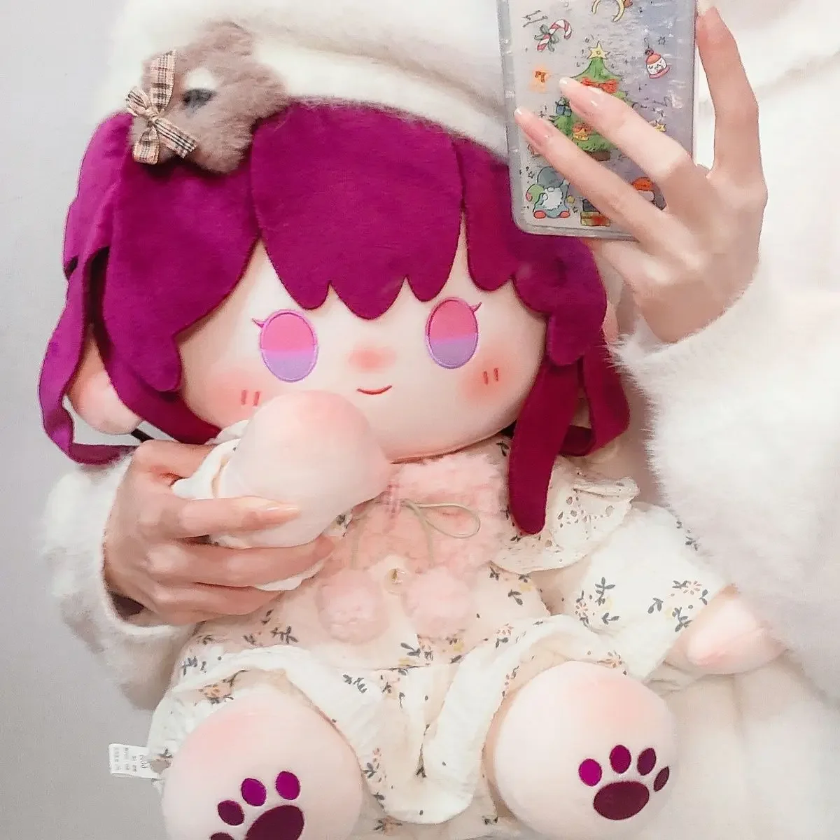 

Anime Honkai: Star Rail Kafka Cartoon Sitting Posture Cotton Body Cosplay Dress Up Stuffed Cushion Pillow 40CM Game Figure