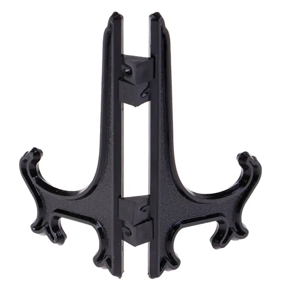 Kitchen Plastic Black Picture Frame Stand Dishes Plate Holder Easels Display Stand