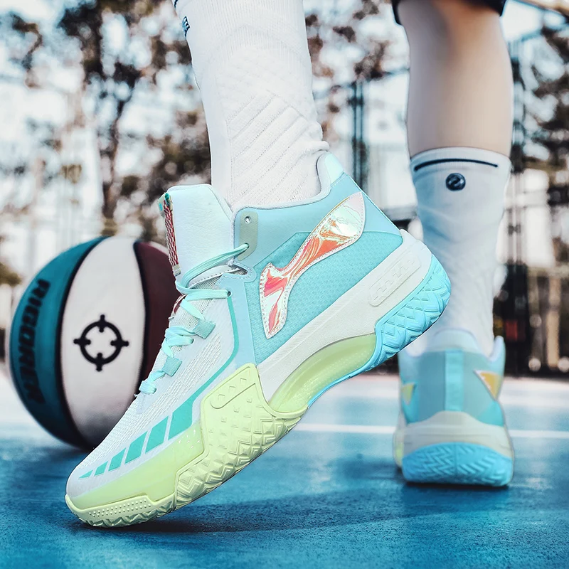 Markowe świecące buty do koszykówki męskie profesjonalne buty sportowe designerskie buty do koszykówki mężczyźni na zewnątrz antypoślizgowe buty sportowe dla dzieci