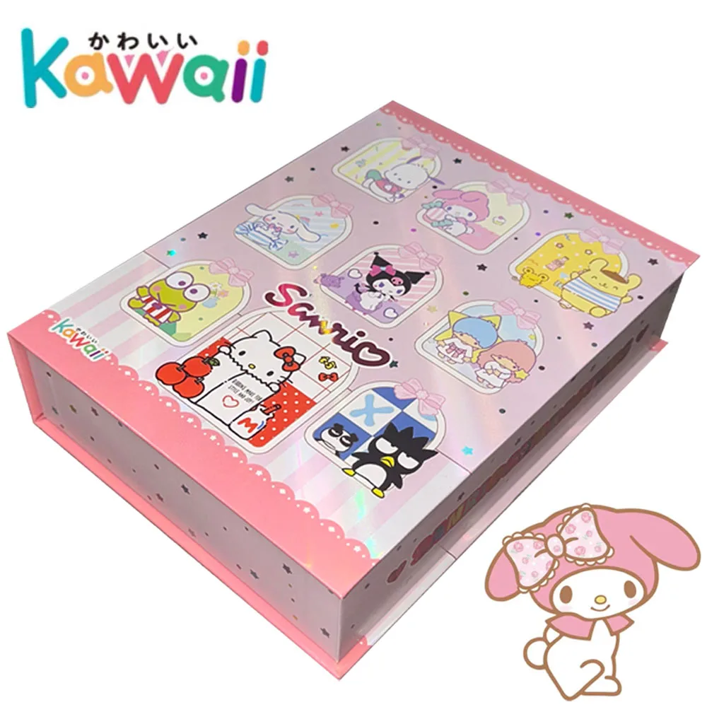 Wholesale Anime Sanrio Cards Kuromi Hello Kitty Cartoon My Melody Collectible Game Card Toy For Children Gift