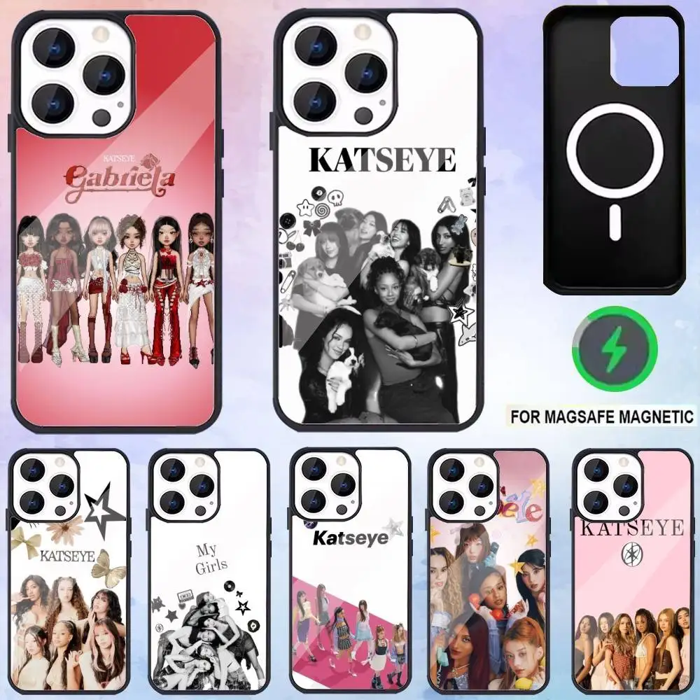 

Hot Music K-KATSEYE Phone Case For iPhone17,16,15,14,13,12,11 Plus,Pro Max Magnetic Magsafe Wireless Charging