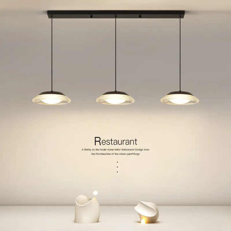

Restaurant Pendant Light Luxurious Dining Room Dining Table Counter Lighting Modern and Simple Three Headed Creative Extremely