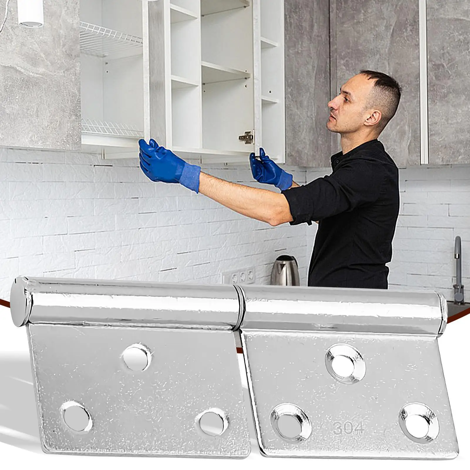 Stainless Steel Door Hinges Removable Slip Hinge Heavy Duty Cabinet Hardware Furniture Locks Barn bi-fold wardrobe hinges