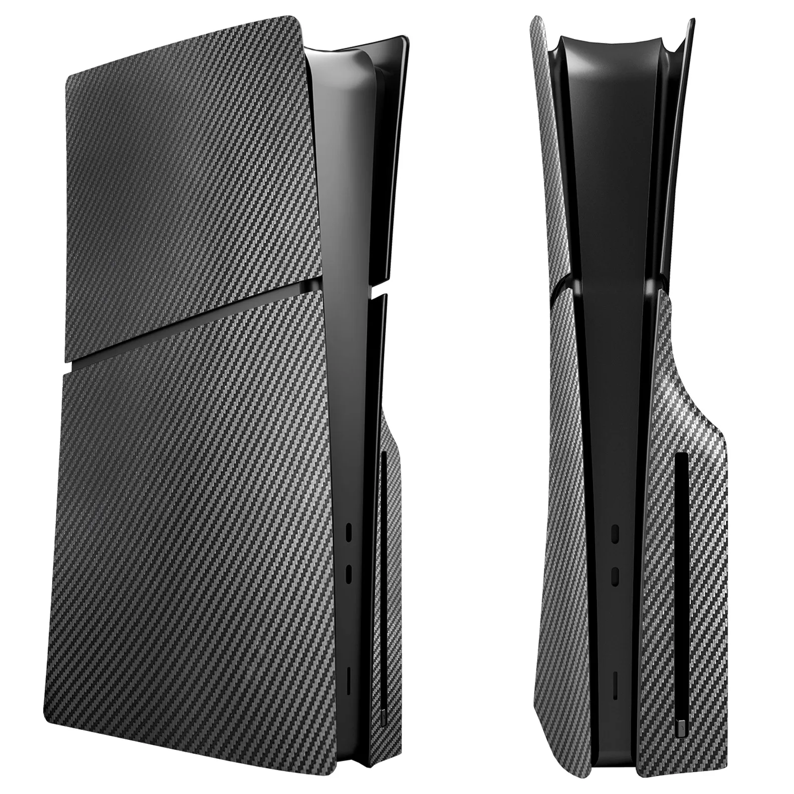 

Face Plates Protective Shell Front Back Panels Carbon Fibre ABS Hard Case Replacement For PS5 Slim Playstation 5 Slim Console