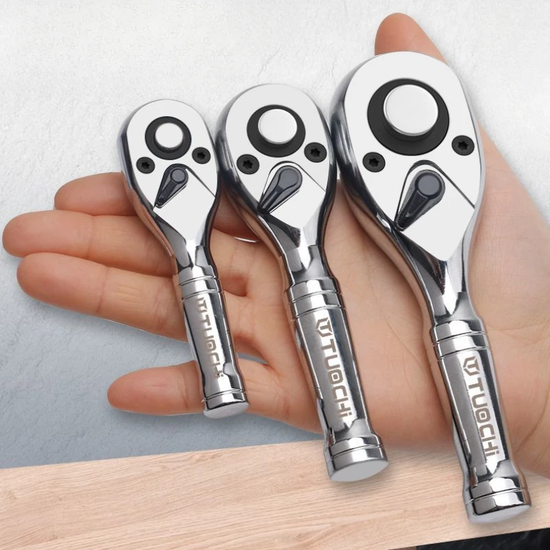 

72 Tooth Bidirectional Socket Wrench Small Short Handle Portable Tool Mini Ratchet Quick Wrench