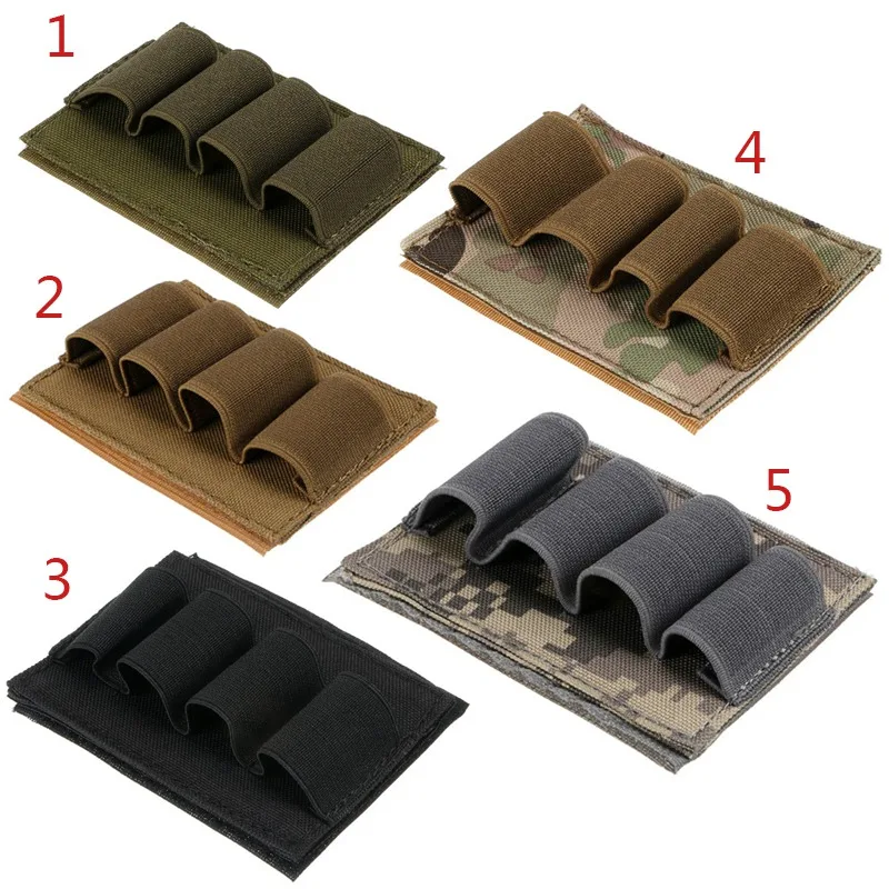 Outdoor Multi-function Tactical 4-hole Bulk Bullet Storage Bag Portable Accessory Bag Game Cartridge Holder Bag