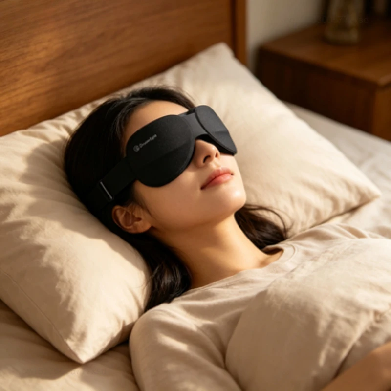 

Маска для сна Dreamlight Travel Eye Mask Sleep Blackout 3D Stereoscopic: портативная, регулируемая, с вогнутой формой, мягкая, дышащая