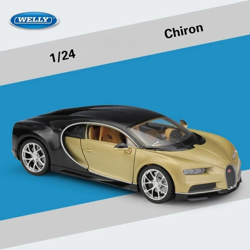 WELLY 1:24 シロン スケール ダイキャストビークル 高シミュレーションモデルカー メタル合金 クラシックトイカー 子供向けギフト 合金カーモデル