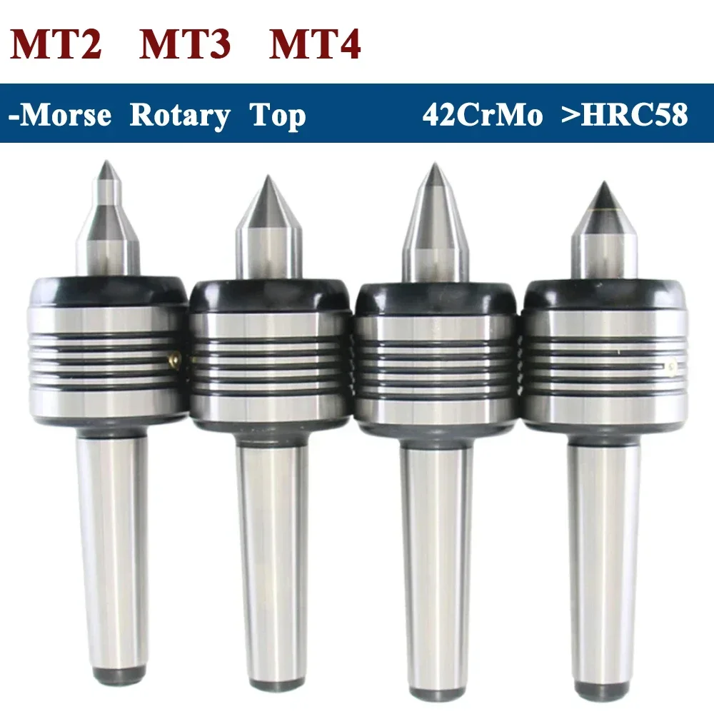 MT2 MT3 MT4 Morse CNC Lathe Rotary Center Standard Double Cone Head Live Center For Morse Turning Center Double Top Center MT3