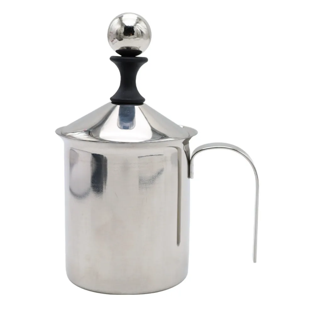 

Stainless Steel Milk Frothing Mug Cup Double Mesh 400ML Coffee Foamer Coffee Preparation Frothing Mug Coffee Mixer Kitchen Tool