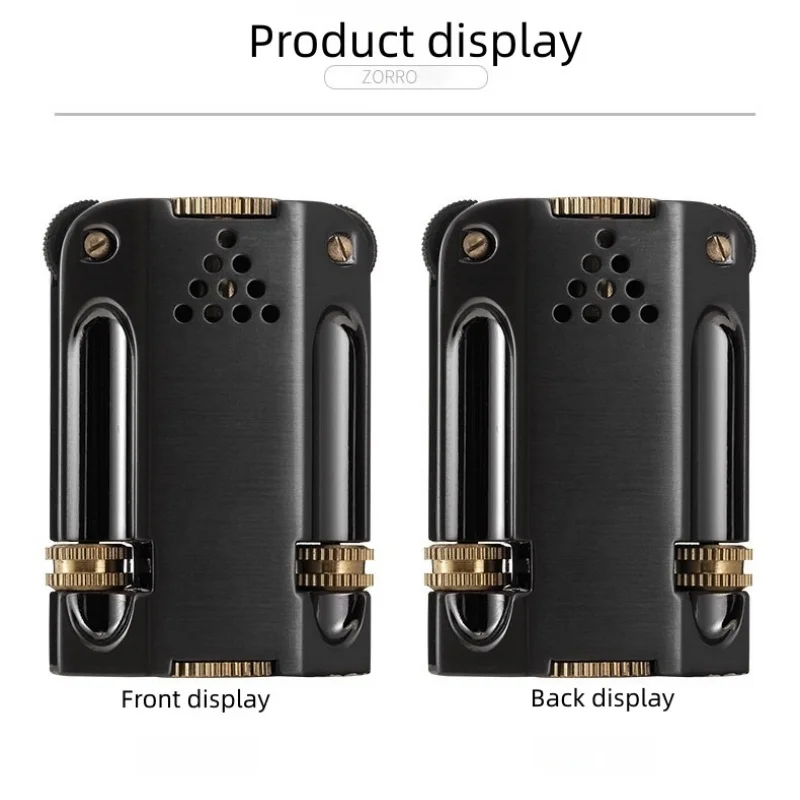 ZORRO 546 الإبداعية شخصية الطراز القديم الرجعية النحاس أخف يندبروف مزدوجة طحن عجلة أخف الرجال موضة هدية صغيرة